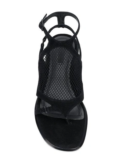 netted panel sandals