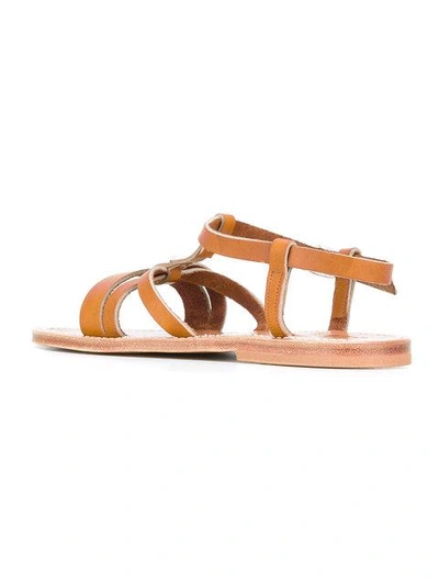 Shop Kjacques Marcia Open Toe Sandals In Brown