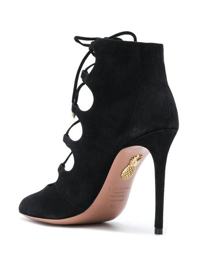 Shop Aquazzura Flirt Booties In Black