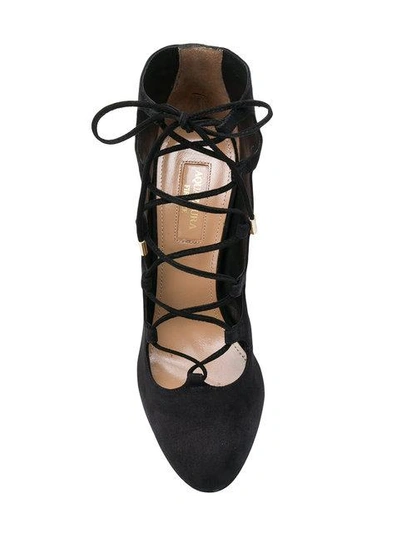 Shop Aquazzura Flirt Booties In Black