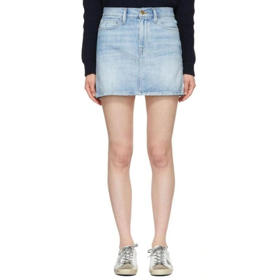 Shop Frame Blue Le Mini Denim Miniskirt In Ryde