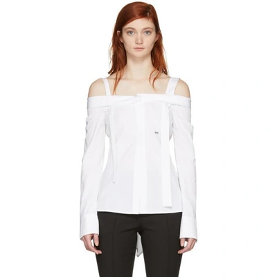 Shop Off-white White Off Off-the-shoulder Shirt
