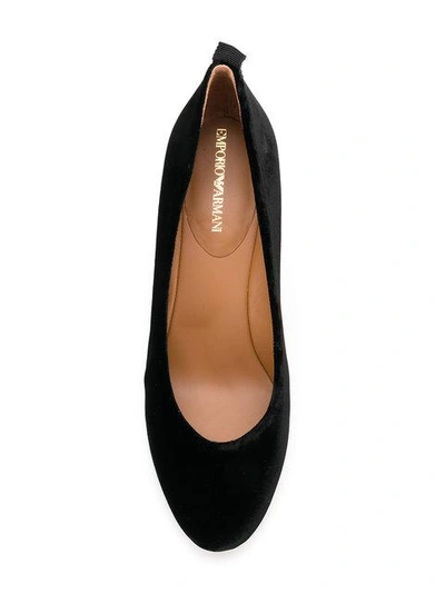 Shop Emporio Armani Studded Heel Pumps In Black