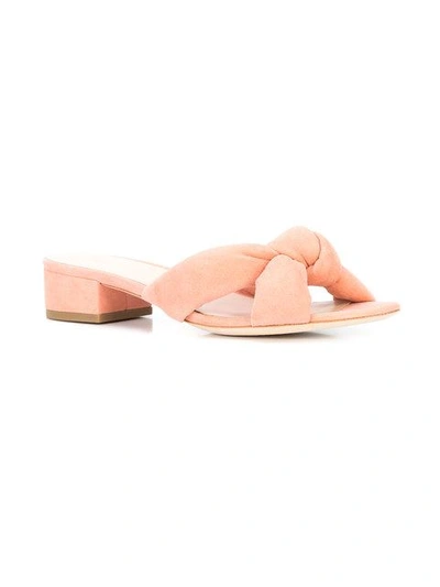 Shop Loeffler Randall Elsie Knot Detail Mules In Pink