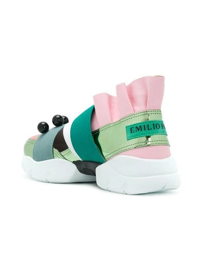Shop Emilio Pucci Ruffle Platform Sneakers