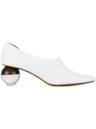 Shop Neous Orchis 55 Mid Heel Pumps In White