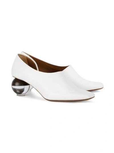 Shop Neous Orchis 55 Mid Heel Pumps In White