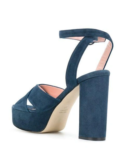 Shop Anna F Platform Sandals In Blue