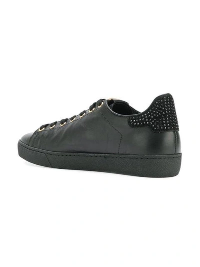 Shop Hogl Crystal-embellished Sneakers In Black