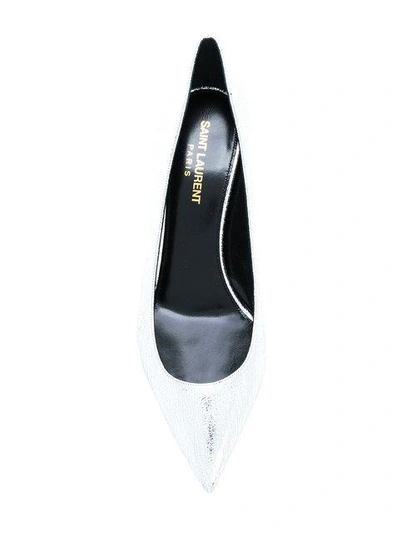 Shop Saint Laurent Anja 65 Pumps - Metallic