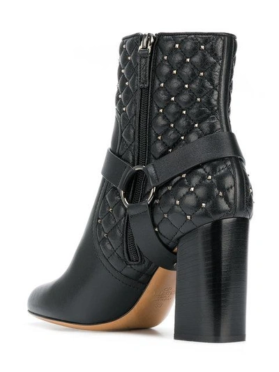 Shop Valentino Garavani Rockstud Spike Boots - Black
