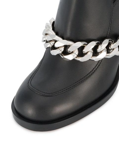 Shop Givenchy Black Biker 105 Leather Ankle Boots