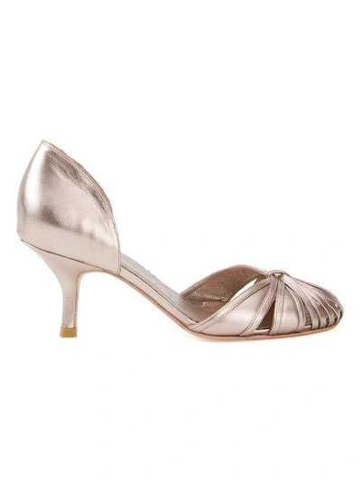 Shop Sarah Chofakian Leather Pumps In Neutrals