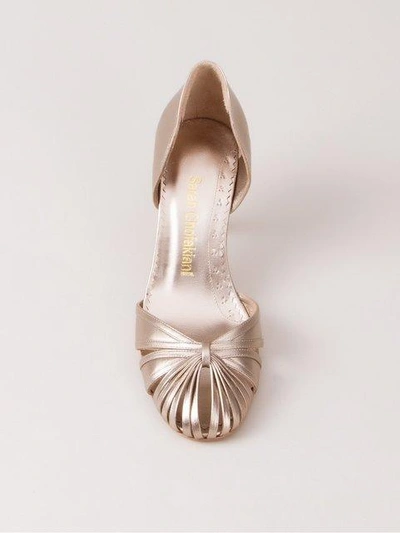 Sarah Chofakian Leather Pumps In Neutrals