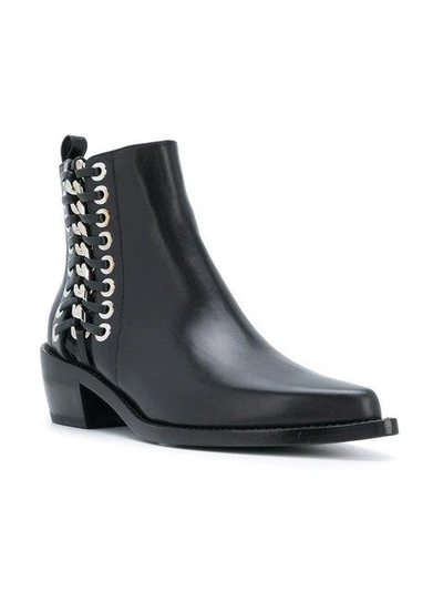 Shop Alexander Mcqueen Braided Cuban Boots In Black