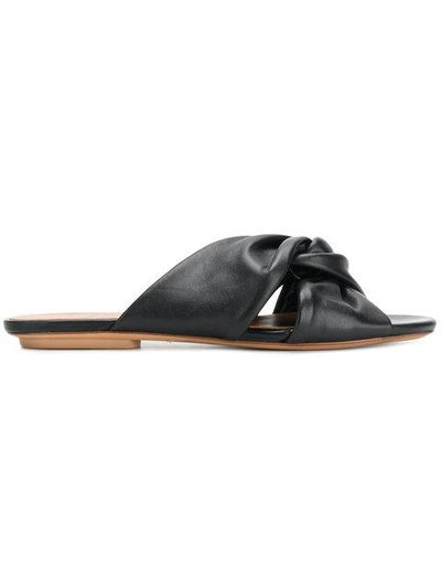 Shop Chie Mihara Knot Front Sandals - Black