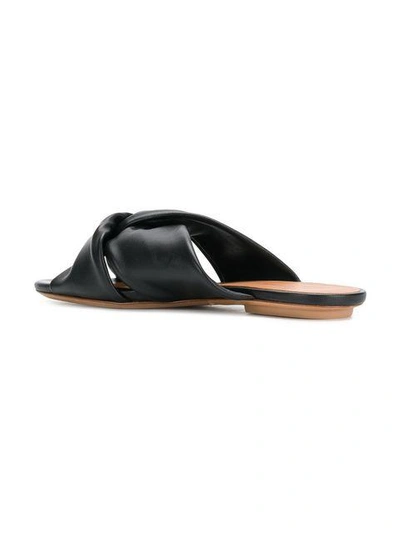 Shop Chie Mihara Knot Front Sandals - Black
