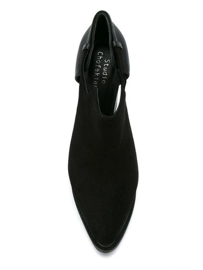 Studio Chofakian Suede Open Boots