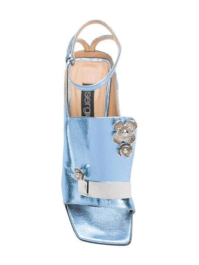 Shop Sergio Rossi Embellished Sandals - Blue