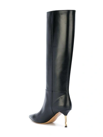 Shop Valentino Garavani Mid-calf Boots With Screw Heel In Black