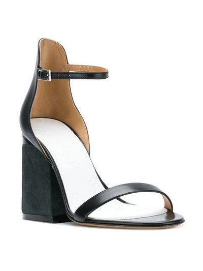 Shop Maison Margiela Flare Heel Sandals - Black