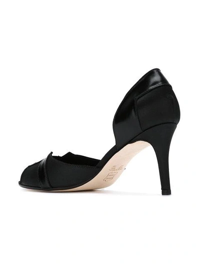 Shop Sarah Chofakian Peep Toe Pumps In Black