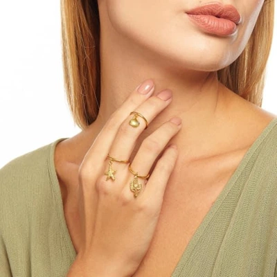 Shop Ottoman Hands Gold Shell Charm Ring
