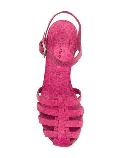 Shop Del Carlo 10321 Sandals In Pink