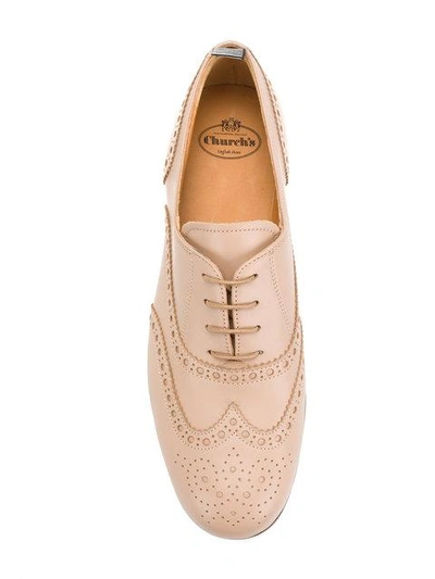Shop Church's Lace Up Brogues In Neutrals
