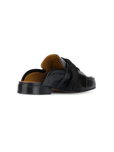 Shop Chloé Black Harper Gloss Leather Mules