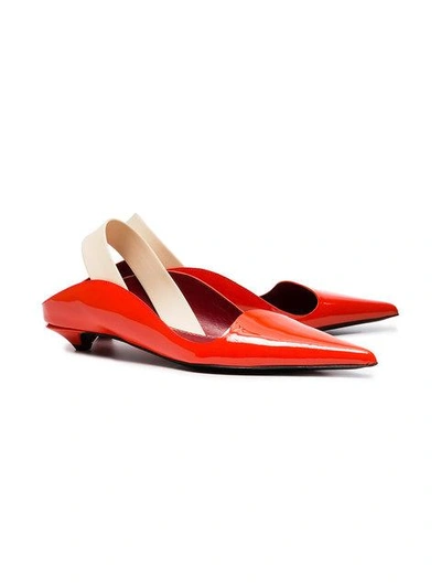 Shop Proenza Schouler Slingback Wave Pumps In Corallo