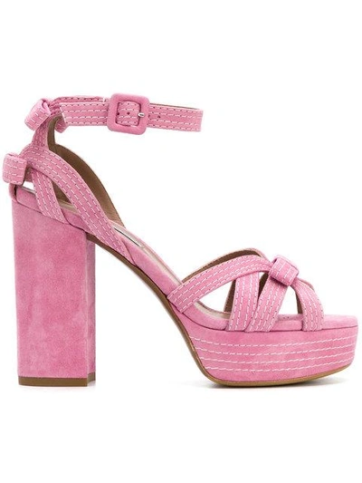 Shop Tabitha Simmons Goldy Sandals In Pink