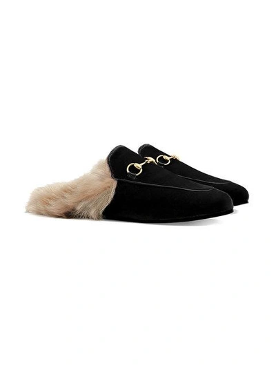 Shop Gucci Princetown Slippers In Brown