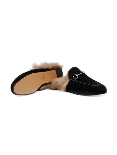 Shop Gucci Princetown Slippers In Brown