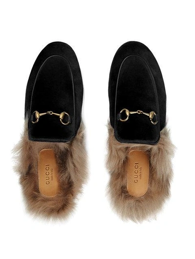 Shop Gucci Princetown Slippers In Brown