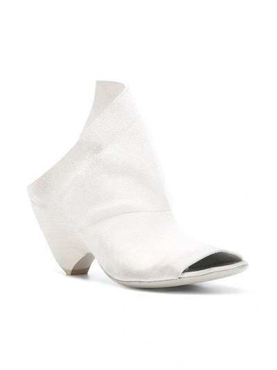 Shop Marsèll Open Toe Chunky Heel Sandals In White