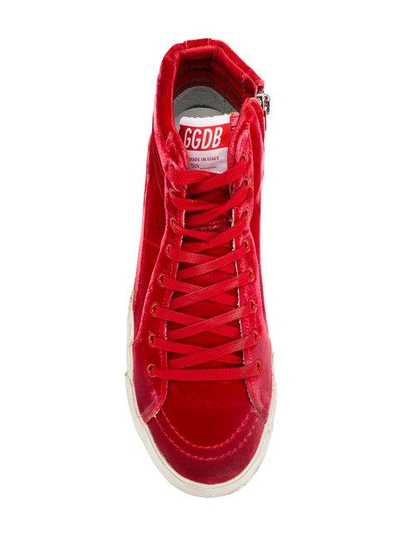 Shop Golden Goose Slide Sneakers In Red