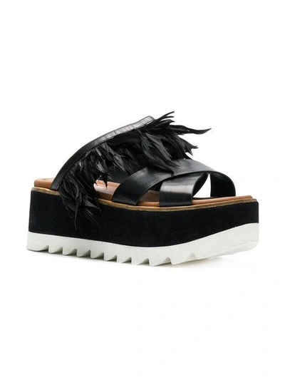 Shop Premiata Platform Sandals - Black