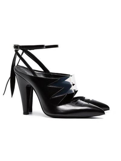 Shop Calvin Klein 205w39nyc Kai 105 Cutout Leather Pumps In Black