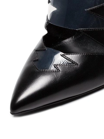 Shop Calvin Klein 205w39nyc Kai 105 Cutout Leather Pumps In Black