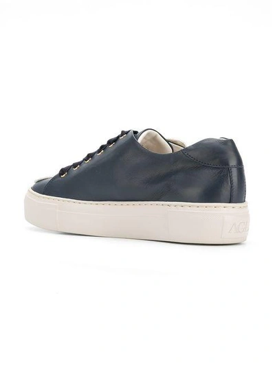 Shop Agl Attilio Giusti Leombruni Floral Patched Sneakers In Blue