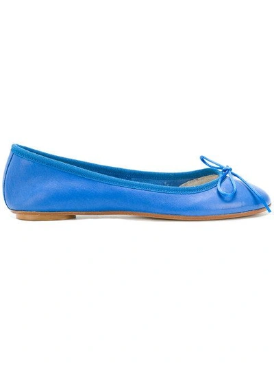 Shop Anna Baiguera Bow Ballerina Shoes In Blue