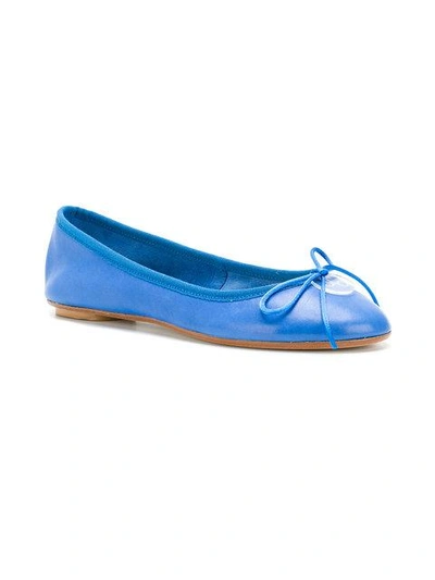 Shop Anna Baiguera Bow Ballerina Shoes In Blue