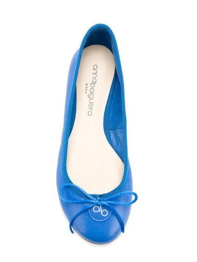 Shop Anna Baiguera Bow Ballerina Shoes In Blue