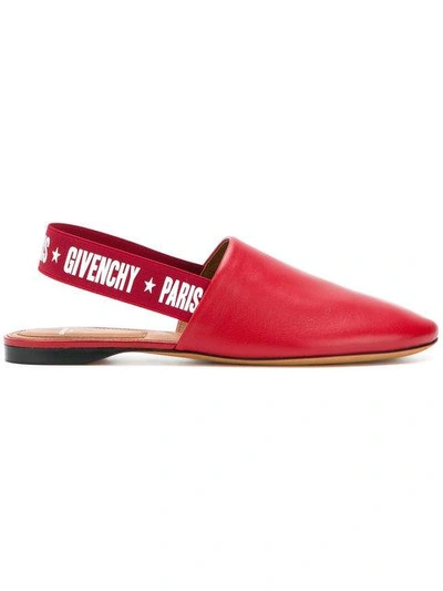 Shop Givenchy Rivington Slingback Mules In Red