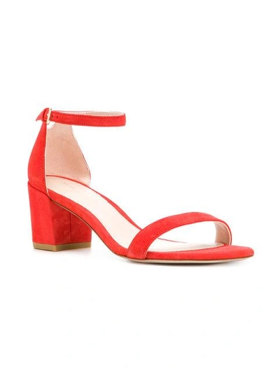 Shop Stuart Weitzman Simple Sandals In Red