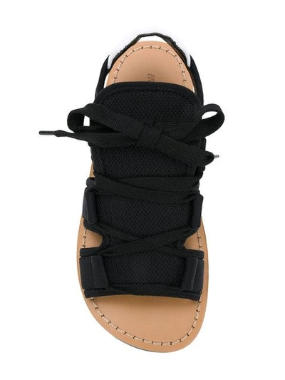 Shop Marni Wedge Platform Sandals - Black