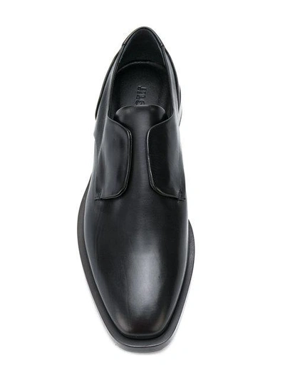 Shop Jil Sander Laceless Derby Shoes In Black
