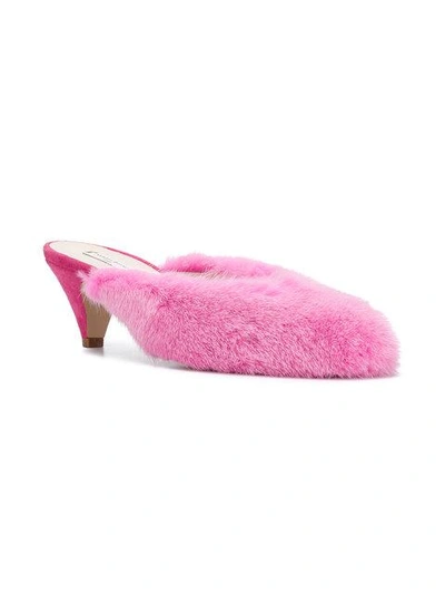 Shop Natasha Zinko Kitten Heel Mules - Pink