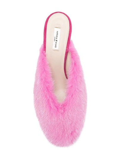 Shop Natasha Zinko Kitten Heel Mules - Pink